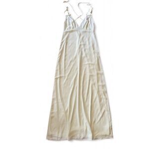 TOBI Women’s Sz 2 Ivory Sleeveless lined Maxi  Dress  Chic Excellent  Condition